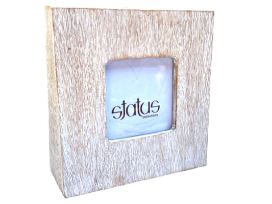Hand-crafted Irregular Whitewashed Wooden Frame