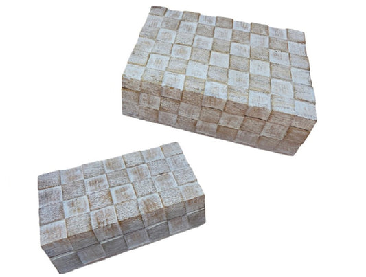 Set of 2 - Wooden Lattice Boxes