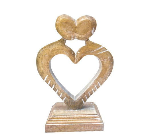 Wooden Heart on Stand