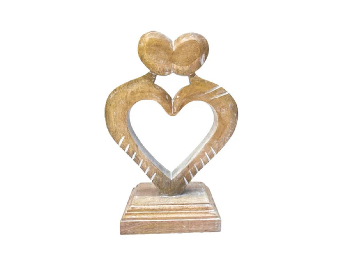 Wooden Heart on Stand