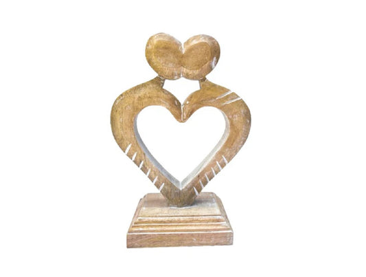 Wooden Heart on Stand