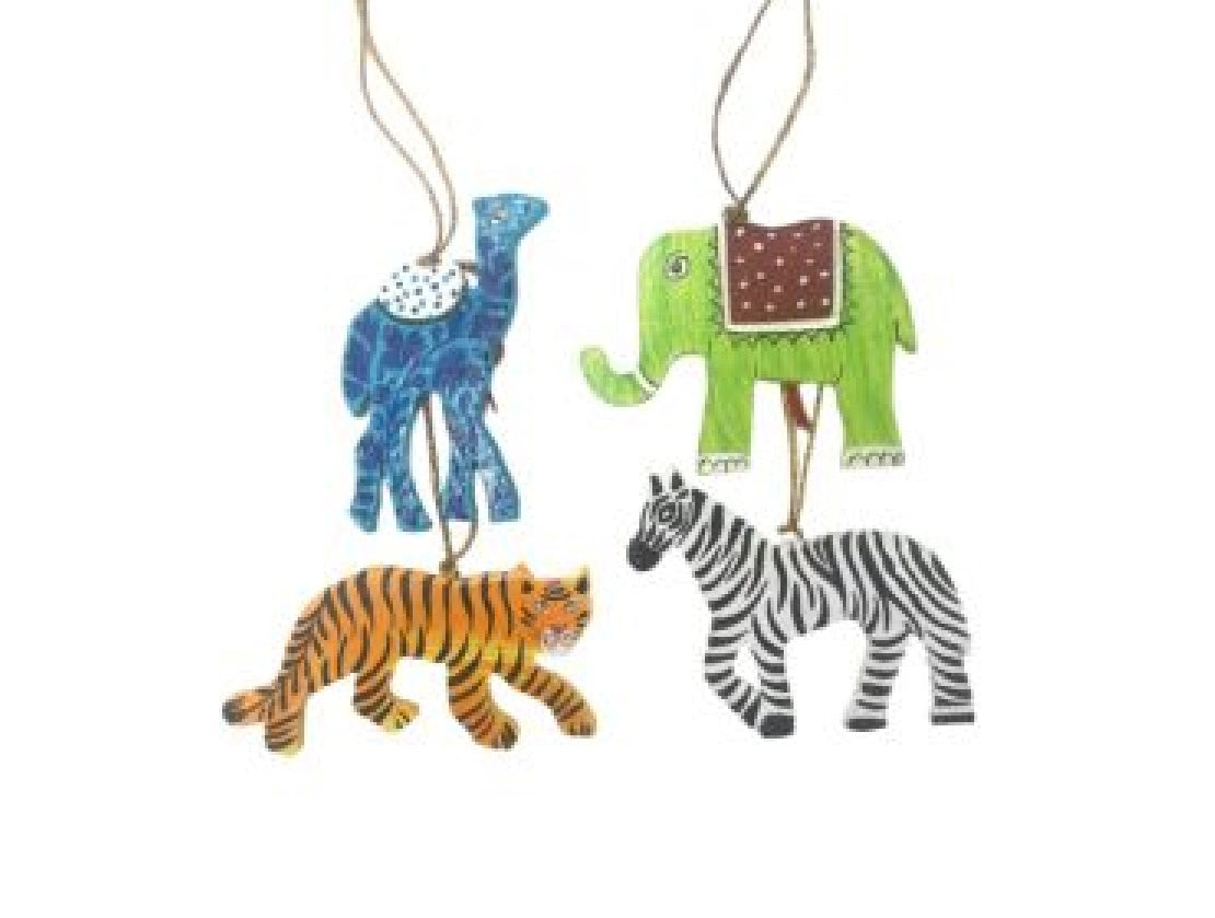 Set of 4 Hanging Animals