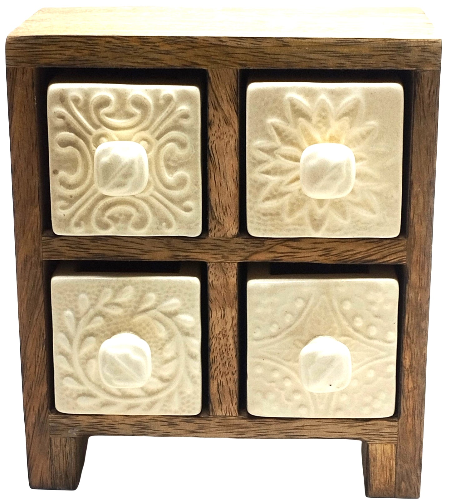 Artisan Embossed 4 Drawer Mini Chest