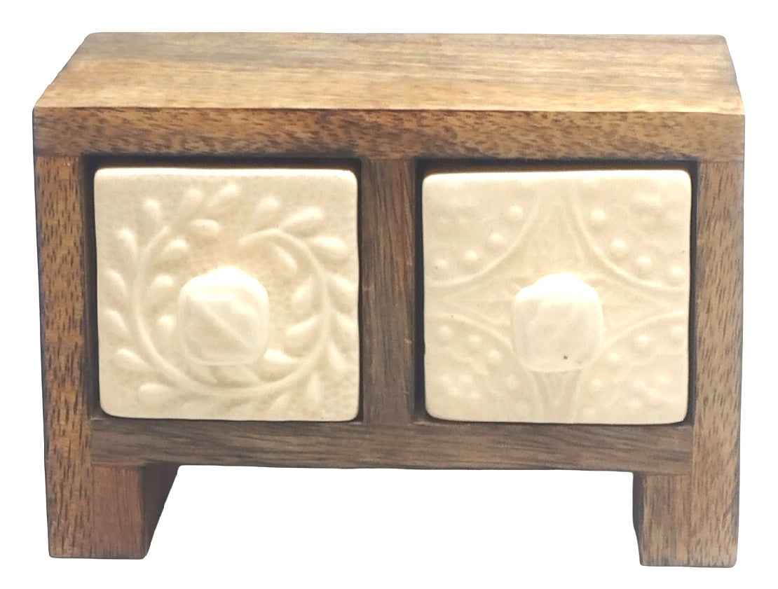 Artisan Embossed 2 Drawer Mini Chest