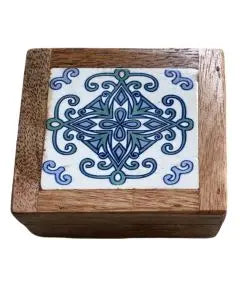 Royal Azulejo Cobalt Keepsake Box