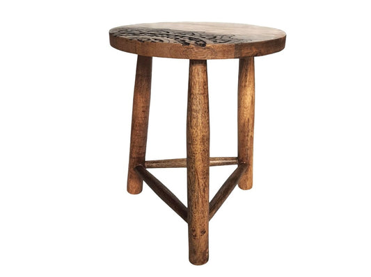 Wooden Mandala Stool