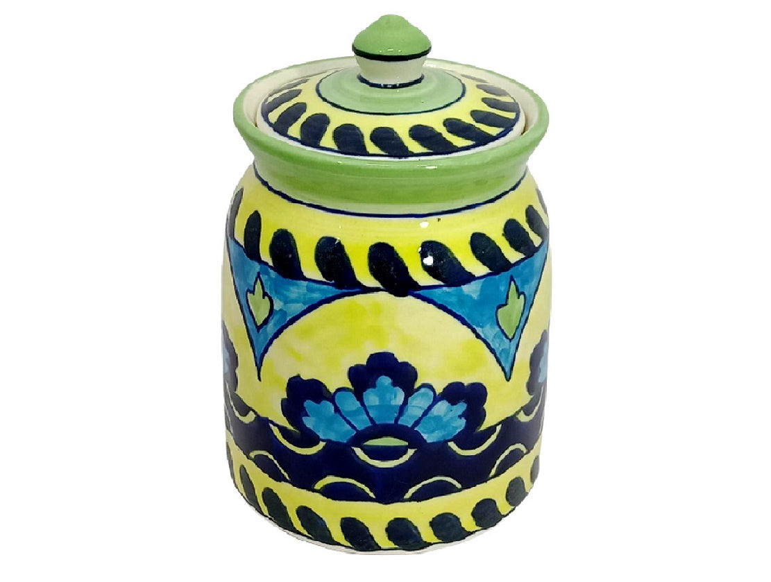 Hand-Painted Mediterranean Canister