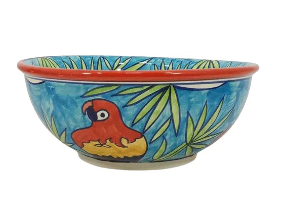 Salad Bowl in Parrot Design