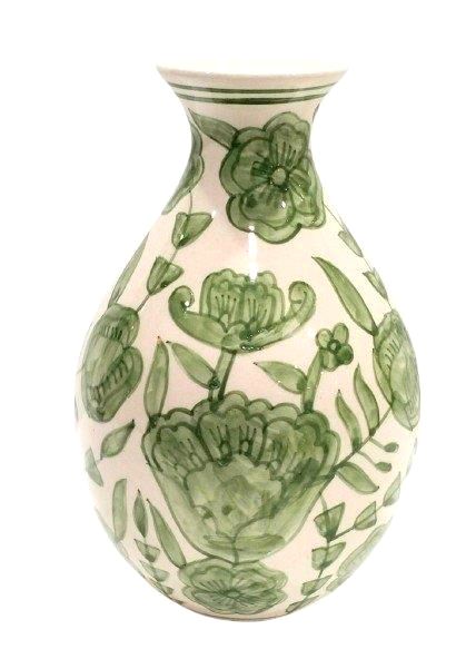 Green Floral Vase