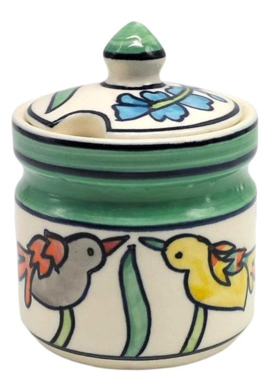 Two Birds Ceramic Jar