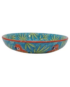 Round bowl in parrot design 28x7cm