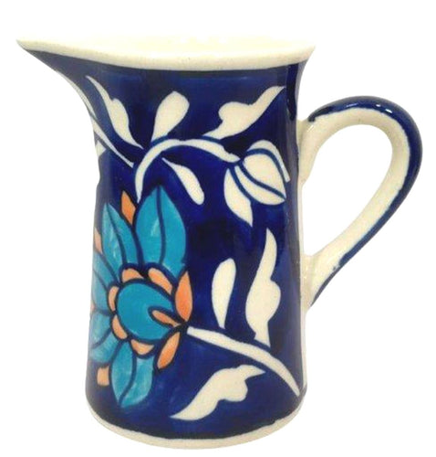 Blue floral small jug 11x9cm