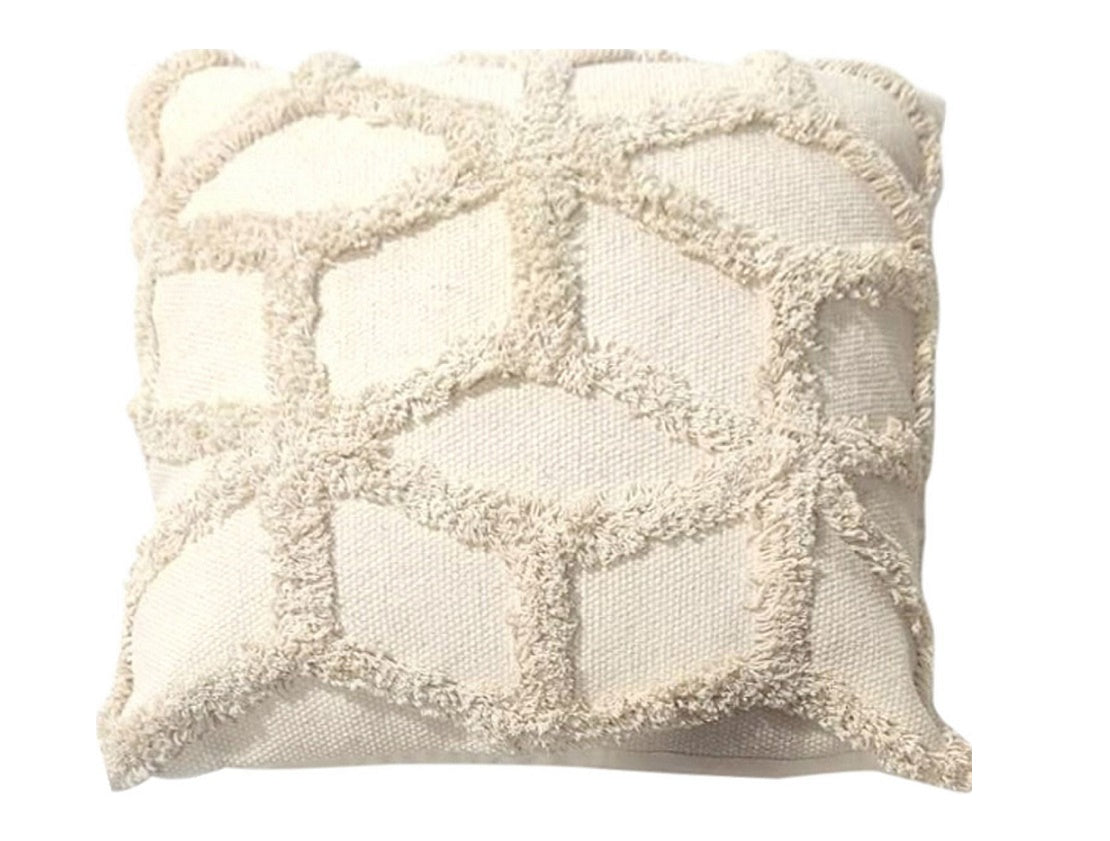 White woven cushion