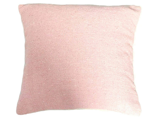 Soft pink cotton kilim cushion