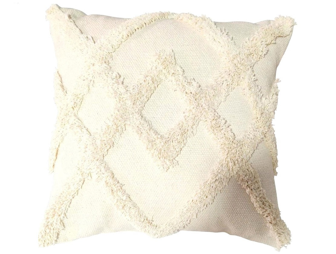 Cream cushion in embroidered design