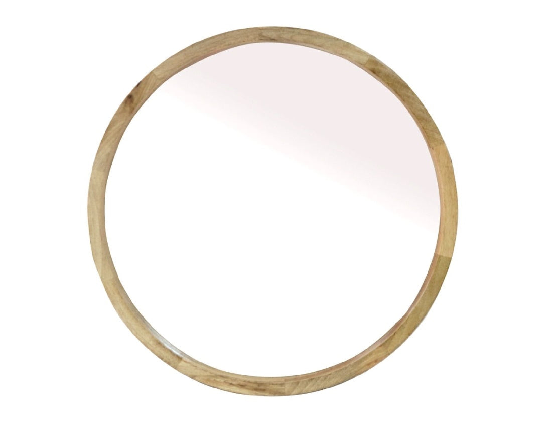 Round Mirror with Natural Finish - Sale!
