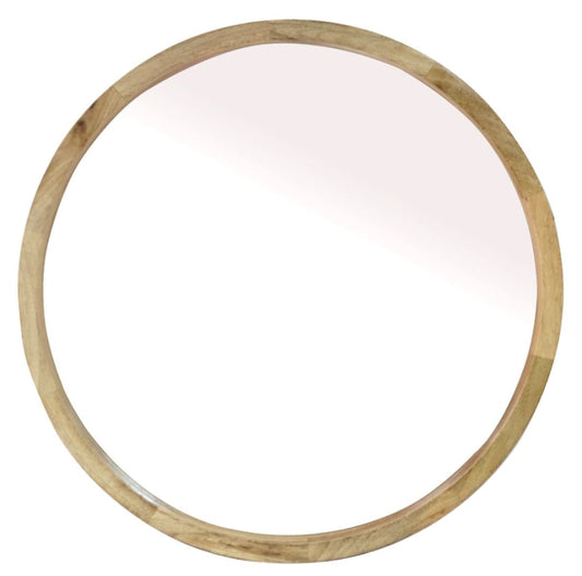 Round Mirror with Natural Finish - Sale!