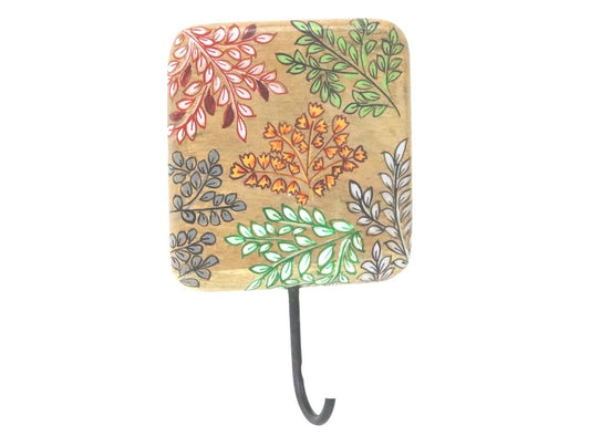 Hand Painted Wooden Leaf Hook