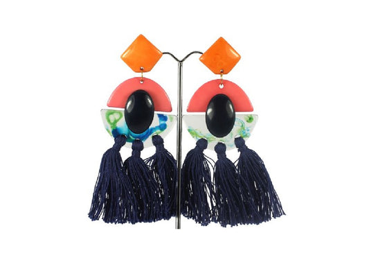 Boho Multicolour Tassel Earrings