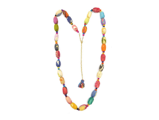 Recylced fabric necklace