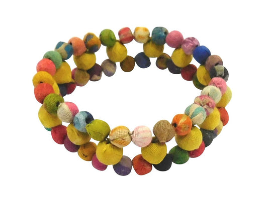 Double layer multi bracelet