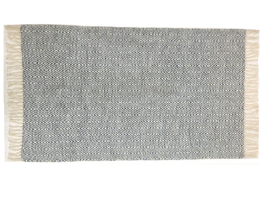 Blue/white kilim rug