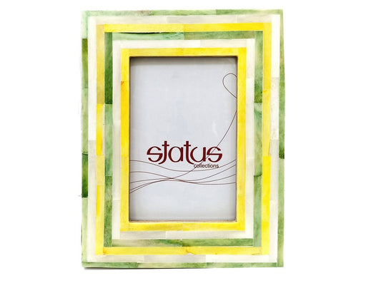Yellow/green striped bone frame