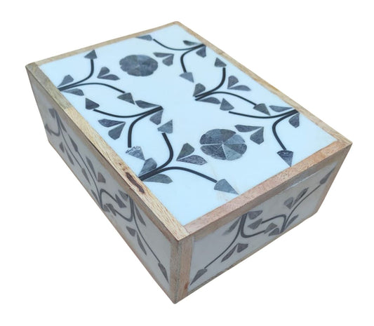 Grey and White Bone Box