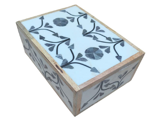 Grey and White Bone Box