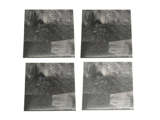 Set of 4 Charcoal Resin Coasters