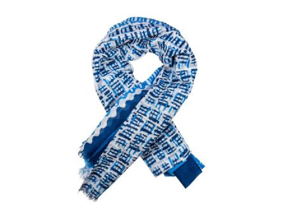 Blue Cotton Scarf