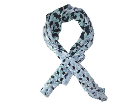 Viscose Navy and Teal Scarf
