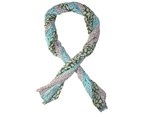 Multi Colour Patterned Scarf
