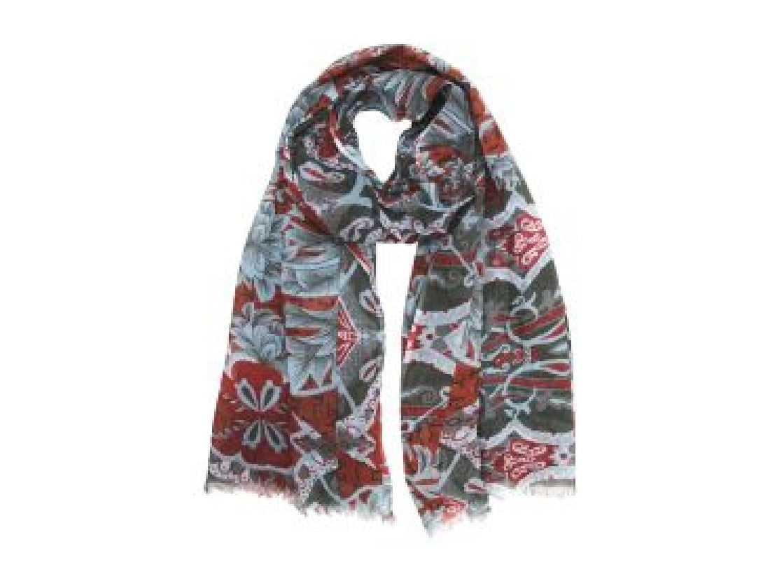 Floral Design Cotton Scarf
