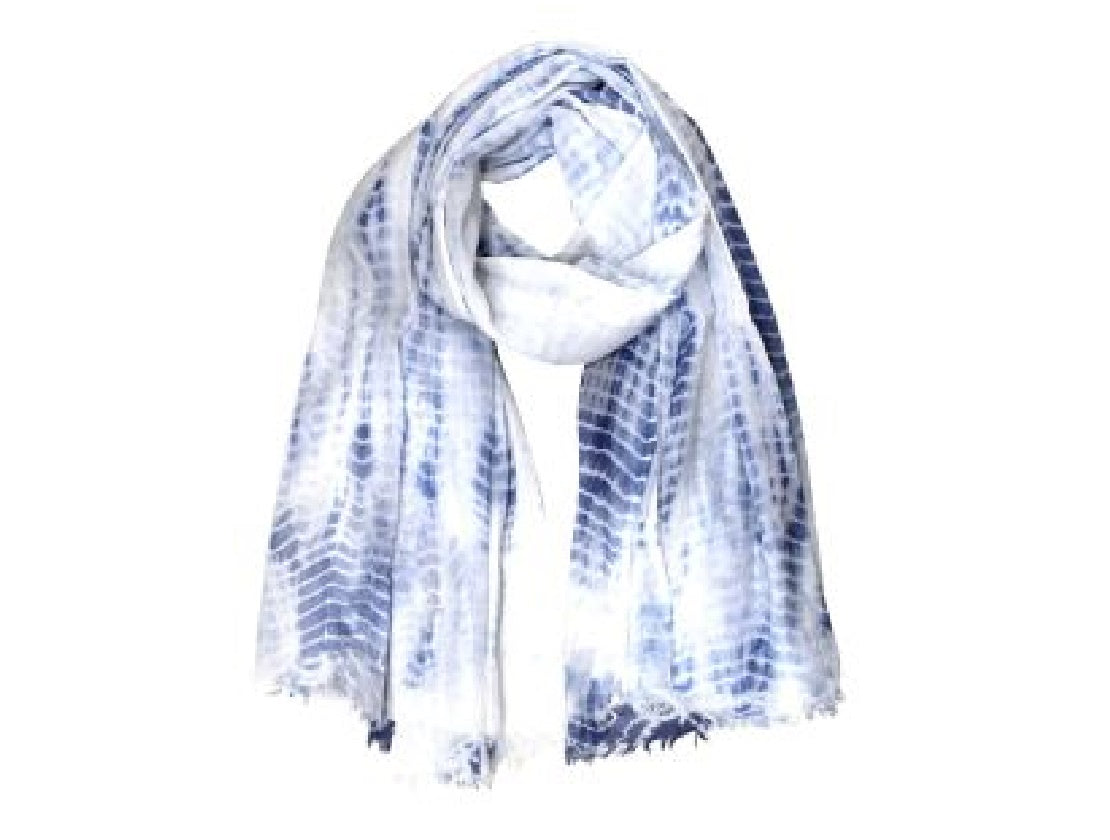 Blue tye dye scarf