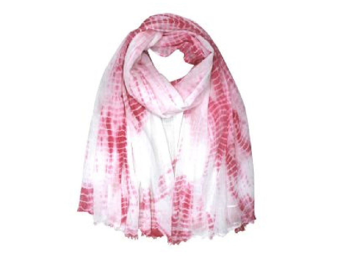 Pink tye dye Cotton scarf