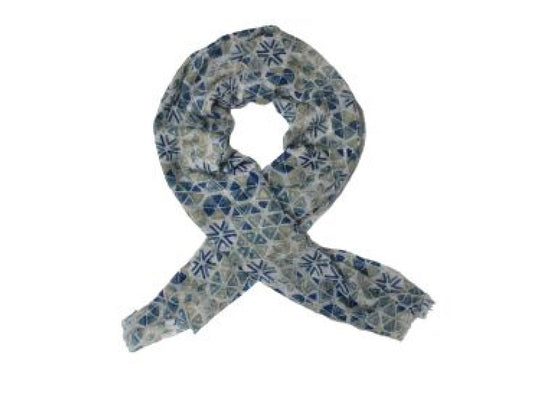 Hexagon Design Cotton Scarf