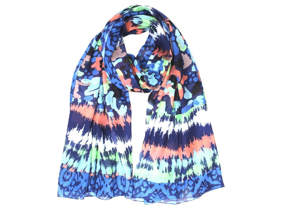 Multi blue scarf