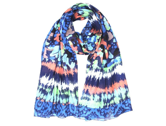 Multi blue scarf