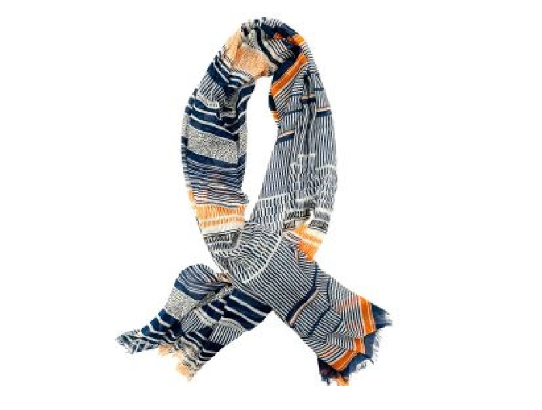 Striped Cotton Scarf