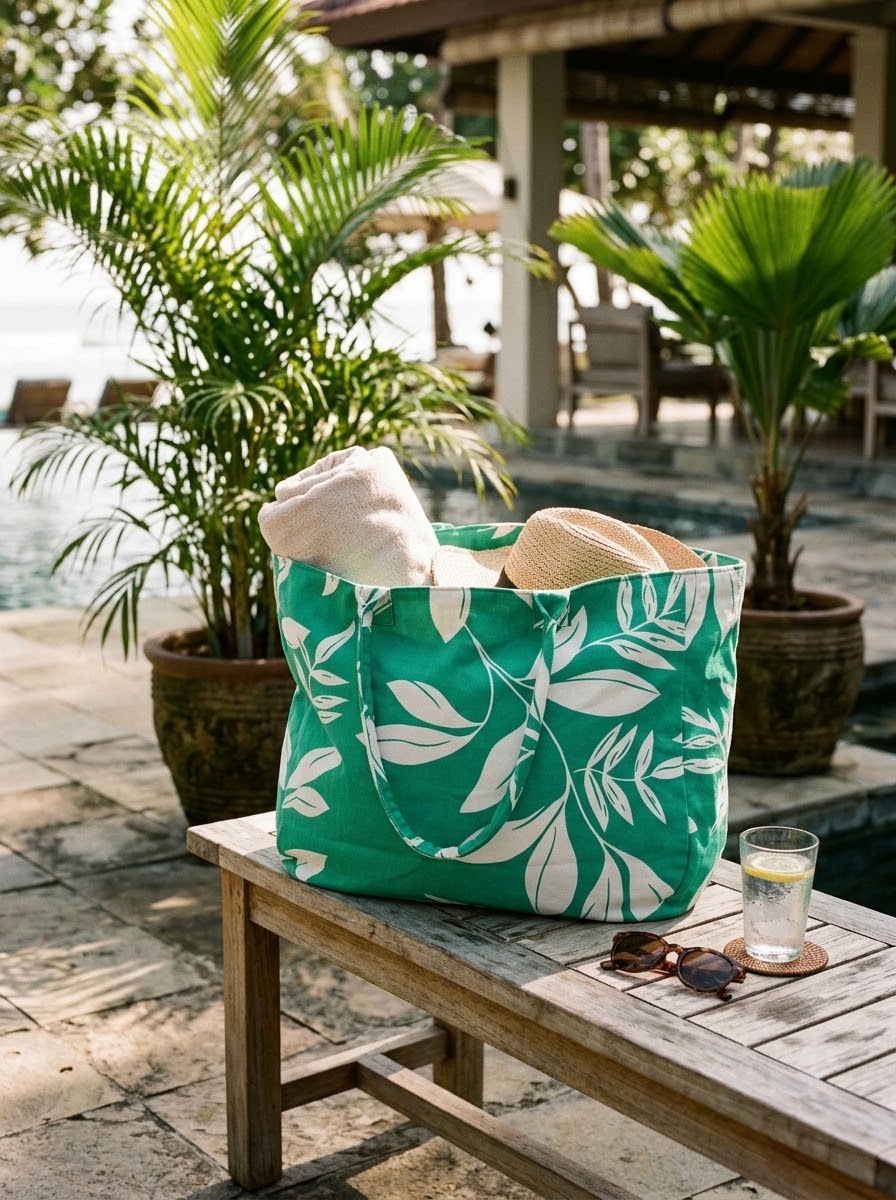 Kerala Botanical Emerald Tote Bag