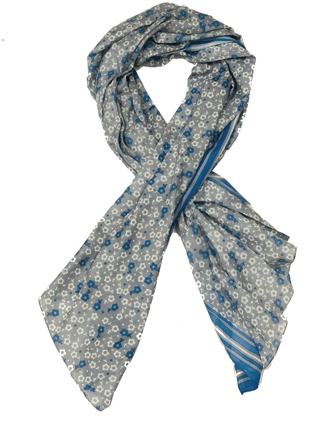 Flower Pattern Cotton Scarf