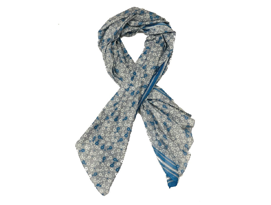 Flower Pattern Cotton Scarf