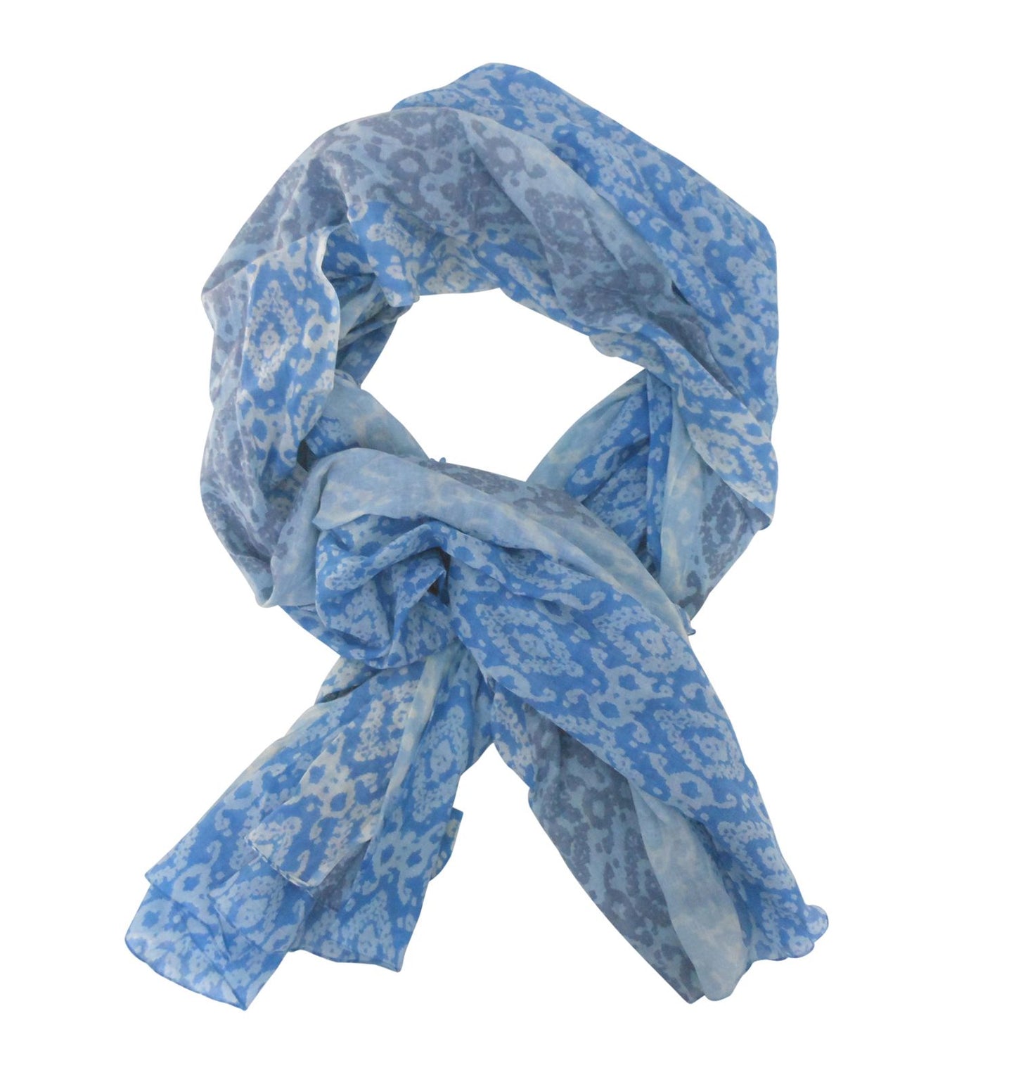 Blue IKAT Design Cotton Scarf