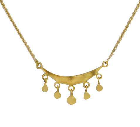 Necklace with gold plaiting