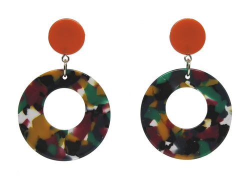 Colourful resin earrings to enhance any outfit