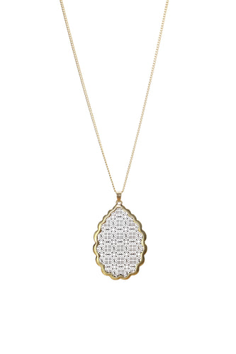 Gold rimmed intricate designed Necklace