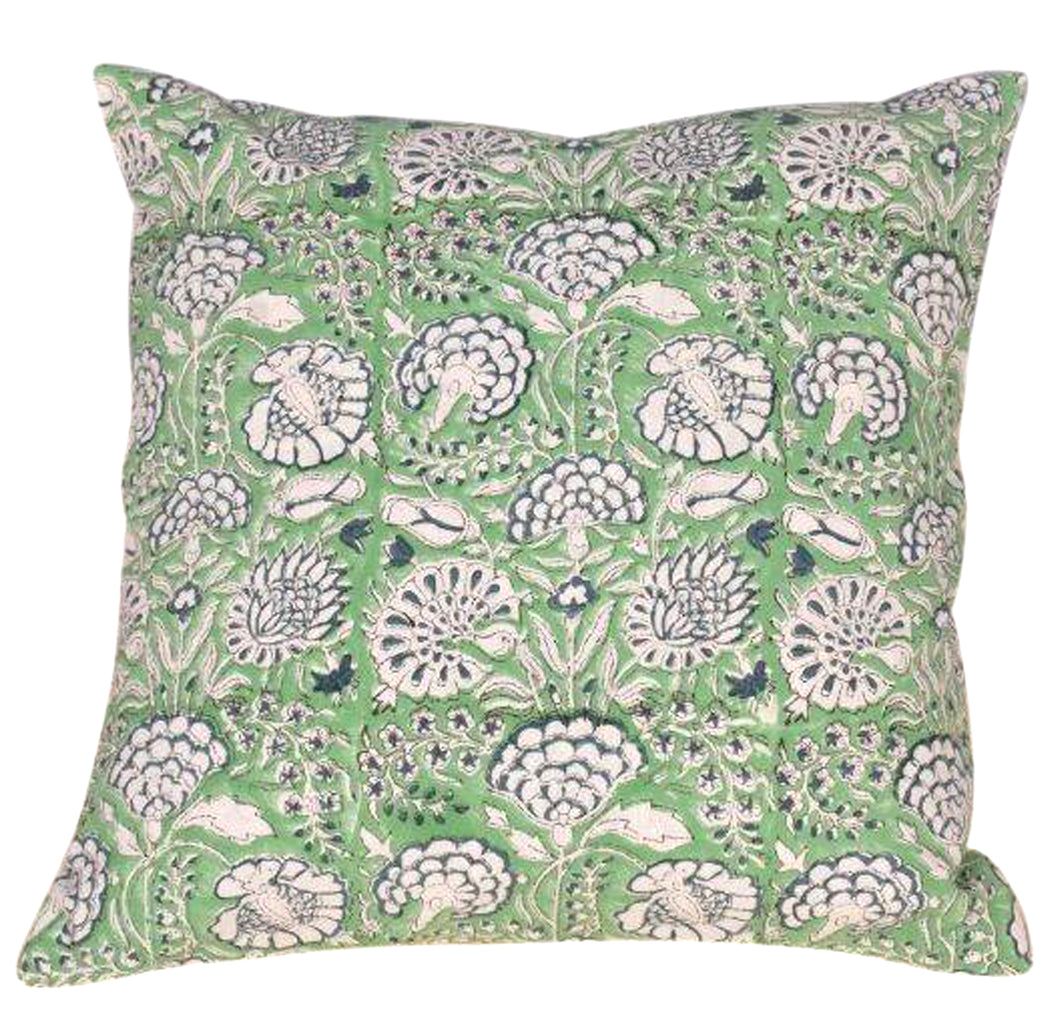 Mughal green cushion cover 45x45 cm