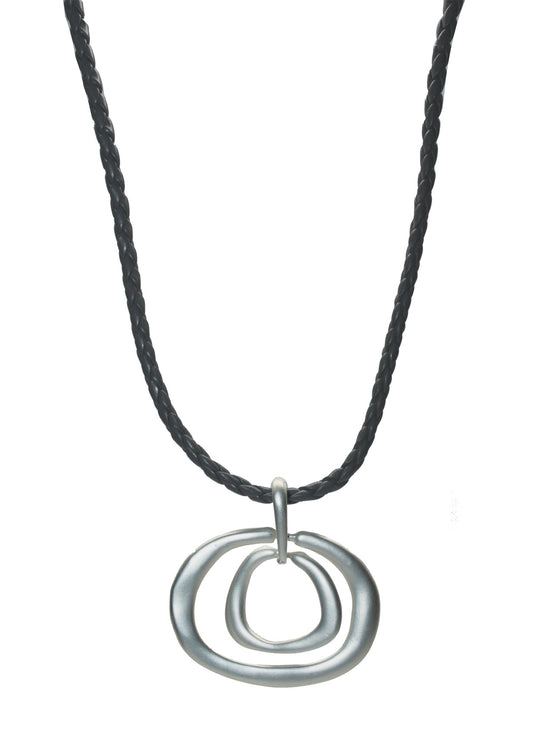 Matte Silver Eclipse Necklace