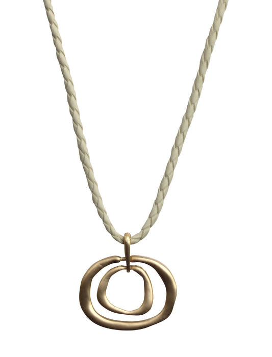 Matte Gold Eclipse Necklace